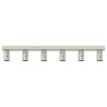 Projecteur de plafond 6 voies ajustable en nickel brossé E27 