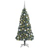 Arbre de Noël artificiel LED & ensemble de boules vert 180 cm PET 