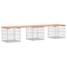 Banc de jardin design gabion 203x44x42cm bois massif de douglas 
