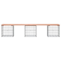 Banc de jardin design gabion 203x44x42cm bois massif de douglas 