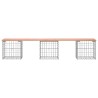 Banc de jardin design gabion 203x44x42cm bois massif de douglas 