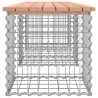 Banc de jardin design gabion 203x44x42cm bois massif de douglas 