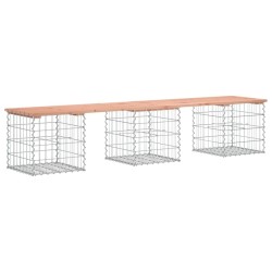 Banc de jardin design gabion 203x44x42cm bois massif de douglas 