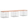 Banc de jardin design gabion 203x44x42cm bois massif de douglas 