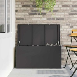 Boîte de Rangement Extérieure Noir 100 x 50.5 x 50 cm 