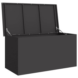 Boîte de Rangement Extérieure Noir 100 x 50.5 x 50 cm 
