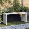 Banc de jardin extensible blanc 212,5x40,5x45cm bois massif pin 