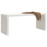 Banc de jardin extensible blanc 212,5x40,5x45cm bois massif pin 
