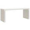 Banc de jardin extensible blanc 212,5x40,5x45cm bois massif pin 