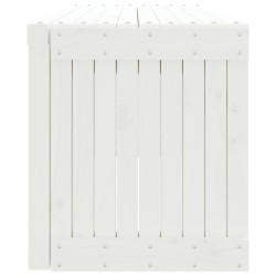Banc de jardin extensible blanc 212,5x40,5x45cm bois massif pin 
