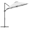 Parasol cantilever de jardin Couleur sable 372 x 198 x 253 cm 