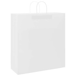 Sacs en papier 250 pcs avec poignées blanc 45x17x48 cm 