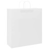 Sacs en papier 250 pcs avec poignées blanc 45x17x48 cm 