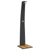 Douche d'extérieur noir 55x60x224 cm résine tressée bois acacia 