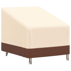 Housse chaise longue de jardin beige 79x97x48/74 cm oxford 600D 