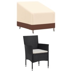 Housse chaise longue de jardin beige 79x97x48/74 cm oxford 600D 