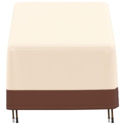 Housse chaise longue de jardin beige 79x97x48/74 cm oxford 600D 
