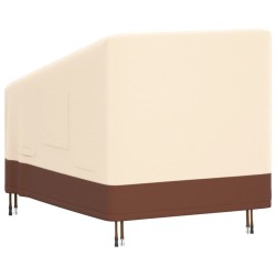 Housse chaise longue de jardin beige 79x97x48/74 cm oxford 600D 