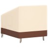 Housse chaise longue de jardin beige 79x97x48/74 cm oxford 600D 