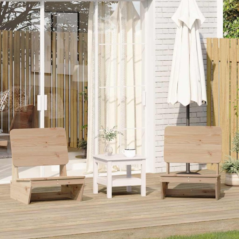 Chaises de jardin lot de 2 60x64x70,5 cm bois massif de pin 