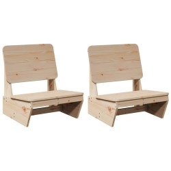 Chaises de jardin lot de 2 60x64x70,5 cm bois massif de pin 