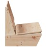 Chaises de jardin lot de 2 60x64x70,5 cm bois massif de pin 