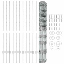 Poteaux de clôture 22 pcs U-Channel 120 cm Acier galvanisé 