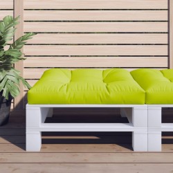 Coussin de palette vert brillant 70x70x12 cm tissu 