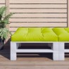Coussin de palette vert brillant 70x70x12 cm tissu 