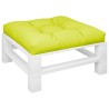 Coussin de palette vert brillant 70x70x12 cm tissu 