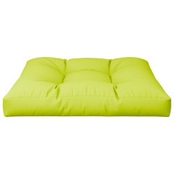 Coussin de palette vert brillant 70x70x12 cm tissu 