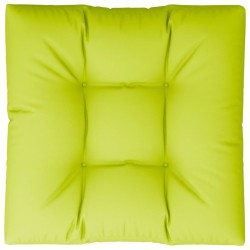 Coussin de palette vert brillant 70x70x12 cm tissu 