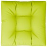 Coussin de palette vert brillant 70x70x12 cm tissu 