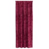 Rideaux en velours , 2 pcs avec œillets, rouge vin, 245 x 140 cm 