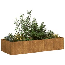 Jardinière rouillé 200x80x40 cm acier inoxydable 