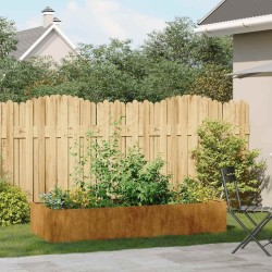 Jardinière rouillé 200x80x40 cm acier inoxydable 
