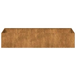 Jardinière rouillé 200x80x40 cm acier inoxydable 