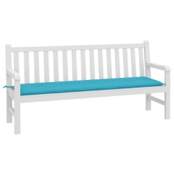 Coussin de banc de jardin - Turquoise, 180x50x4 cm, Tissu Oxford 