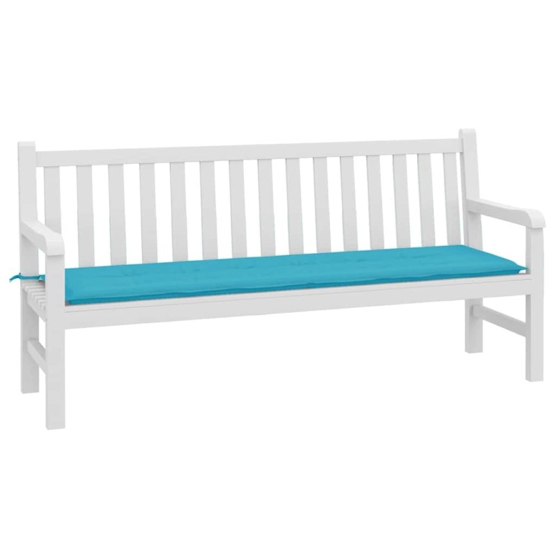 Coussin de banc de jardin - Turquoise, 180x50x4 cm, Tissu Oxford 