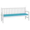 Coussin de banc de jardin - Turquoise, 180x50x4 cm, Tissu Oxford 