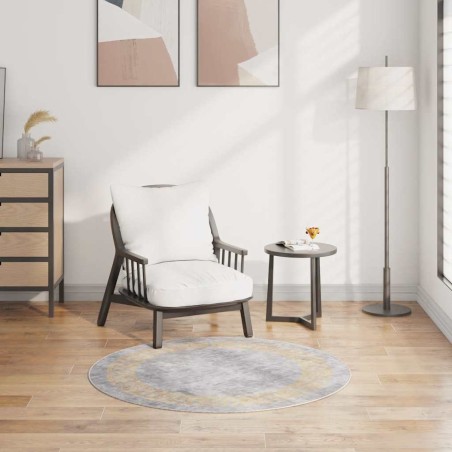 Tapis lavable antidérapant φ120 cm gris 