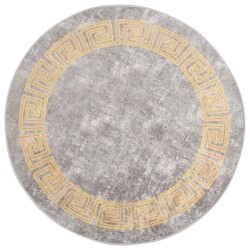Tapis lavable antidérapant φ120 cm gris 