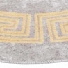 Tapis lavable antidérapant φ120 cm gris 