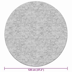Tapis lavable antidérapant φ120 cm gris 