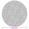 Tapis lavable antidérapant φ120 cm gris 