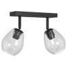 Luminaires de plafond avec abat-jour en verre réglable anthracite E27 