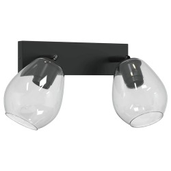Luminaires de plafond avec abat-jour en verre réglable anthracite E27 