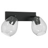 Luminaires de plafond avec abat-jour en verre réglable anthracite E27 
