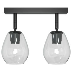 Luminaires de plafond avec abat-jour en verre réglable anthracite E27 