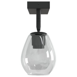 Luminaires de plafond avec abat-jour en verre réglable anthracite E27 